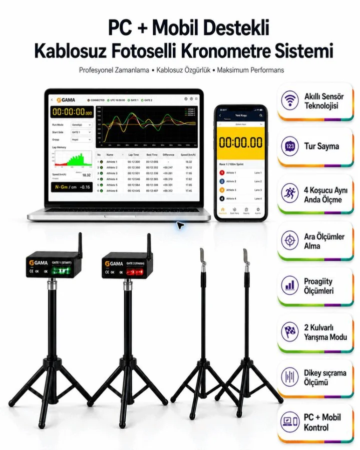 GAMA Teknoloji Fotoselli Kronometre – PC Destekli ürün görseli