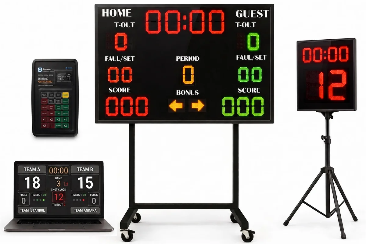 3x3 Basketbol Skorbordu 150×100 cm